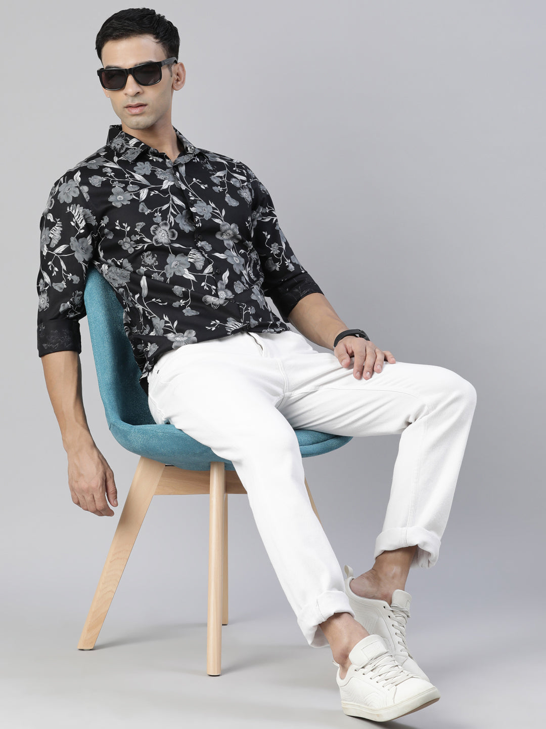 Magnolia Black Printed Shirt Printed Shirt Bushirt
