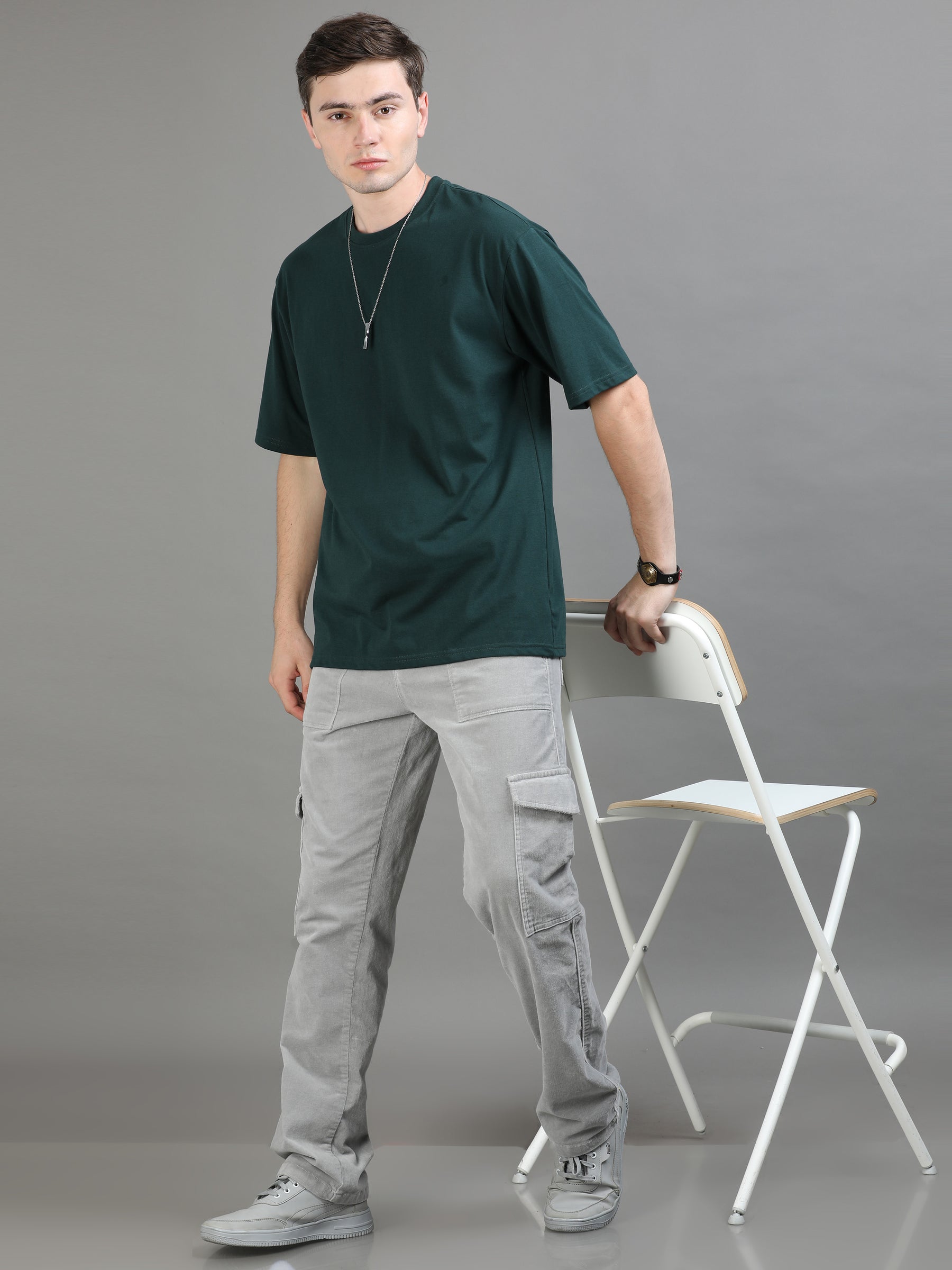 Bottle Green Oversize T-Shirt Oversize T-Shirt Bushirt