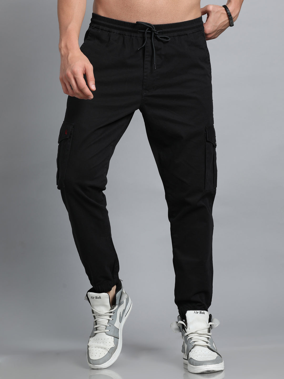 Black Cargo Pant Chinos Bushirt
