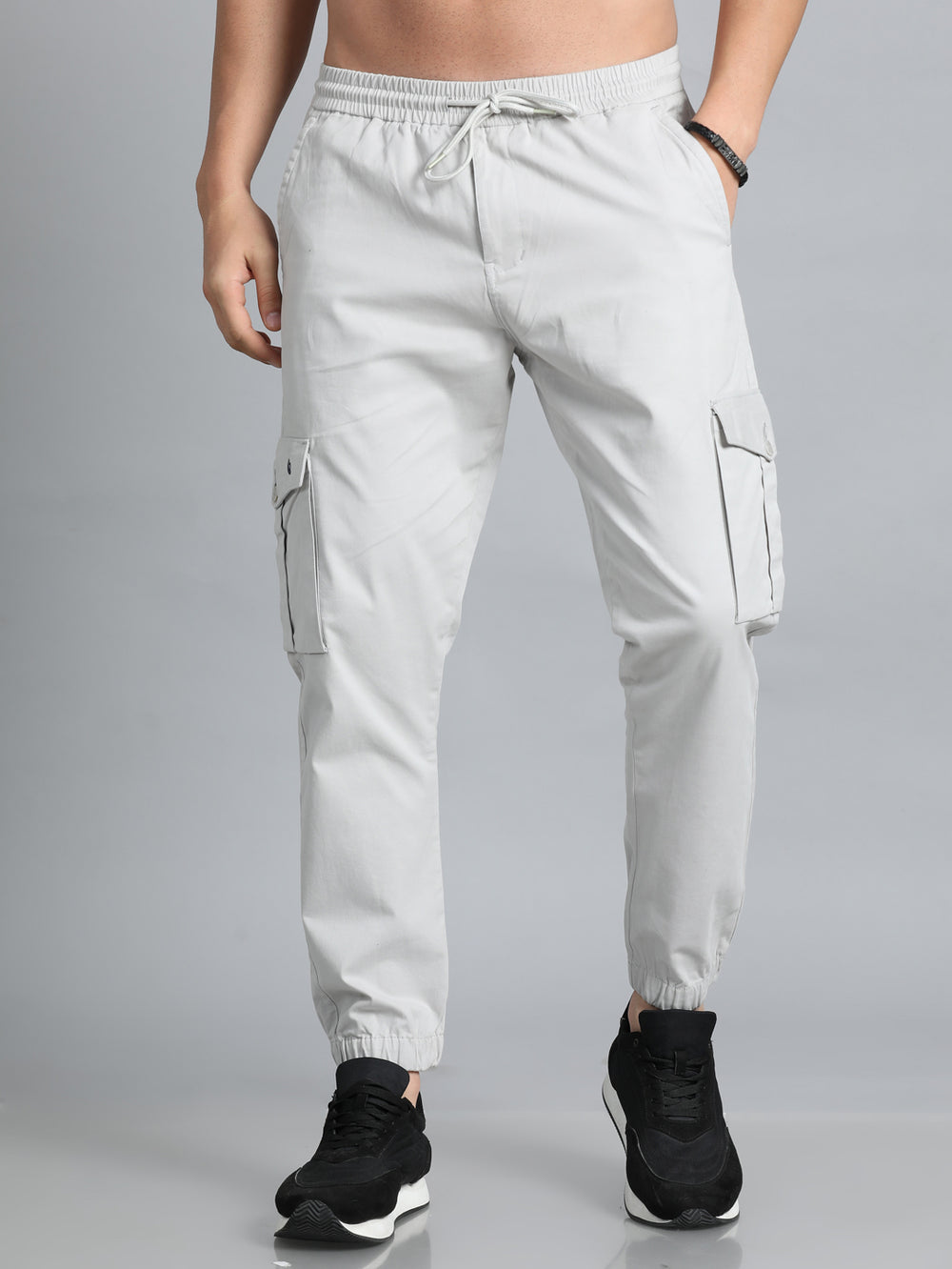 Pastel Grey Cargo Pant Chinos Bushirt