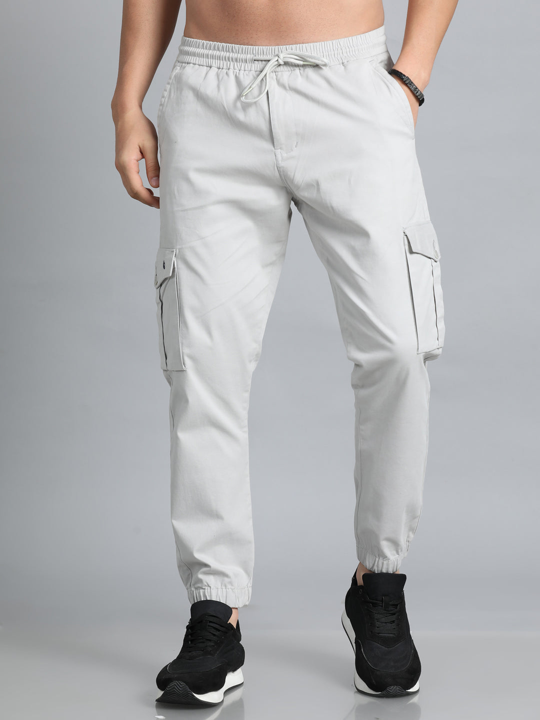Pastel Grey Cargo Pant Chinos Bushirt