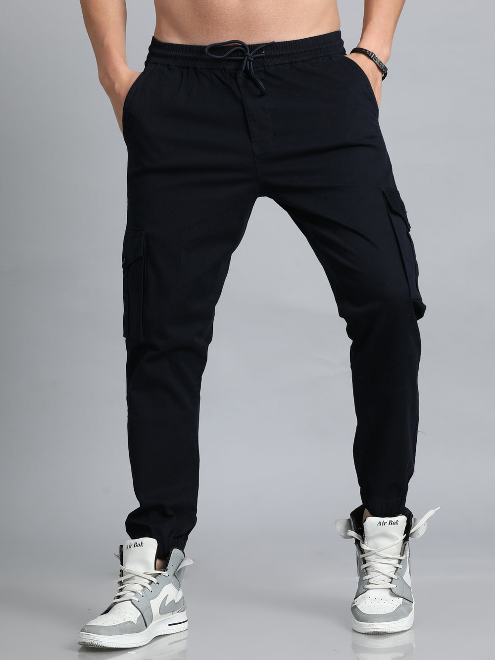 Navy Blue Cargo Pant Chinos Bushirt