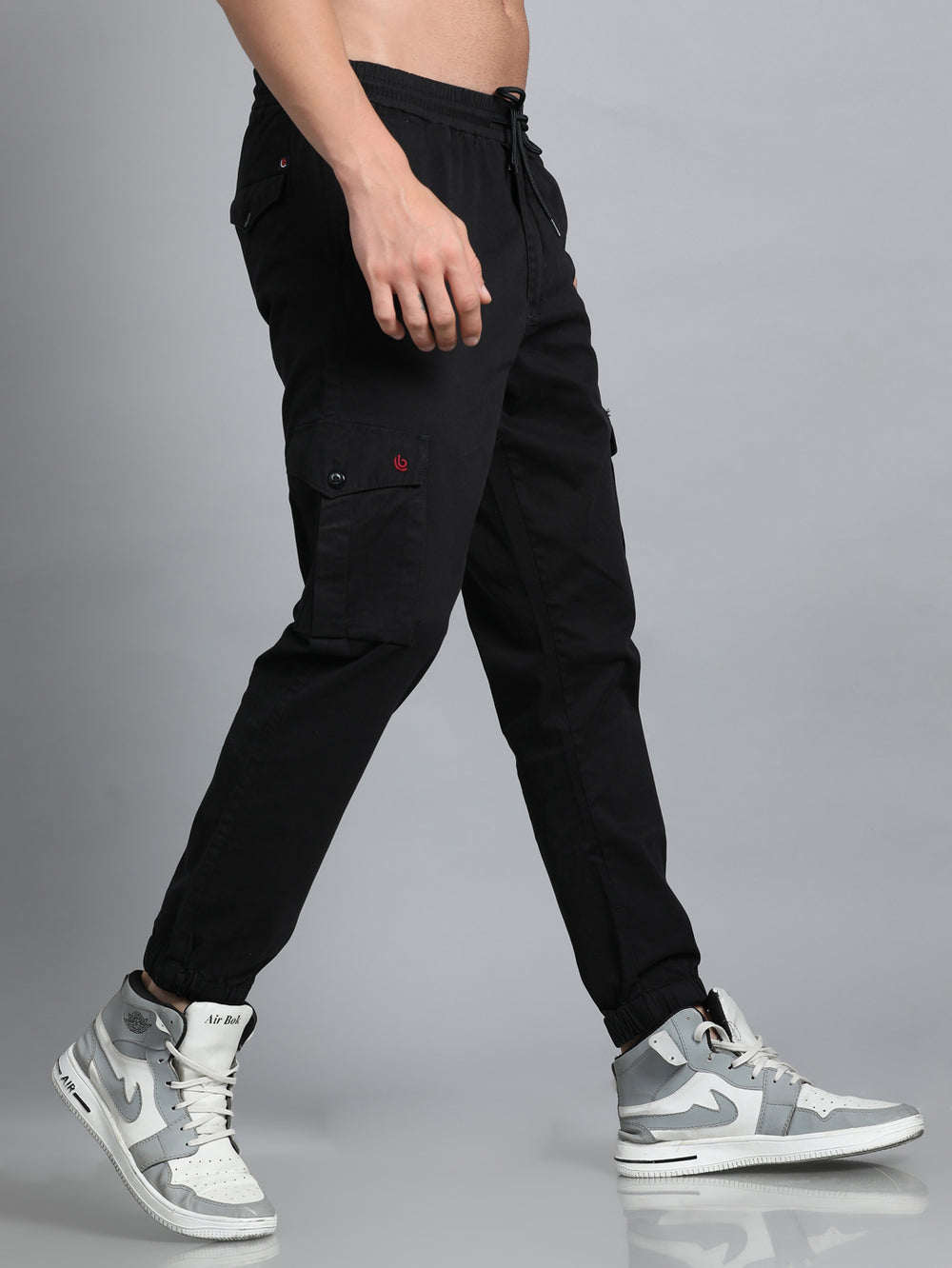 Black Cargo Pant Chinos Bushirt