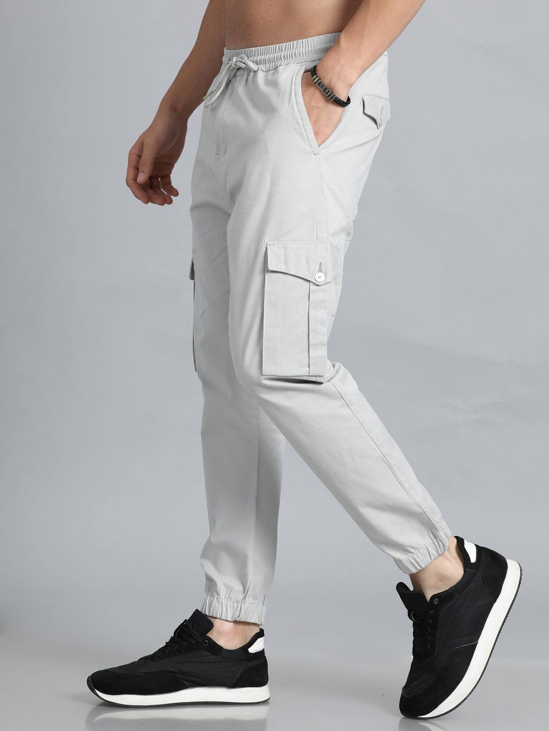 Pastel Grey Cargo Pant Chinos Bushirt