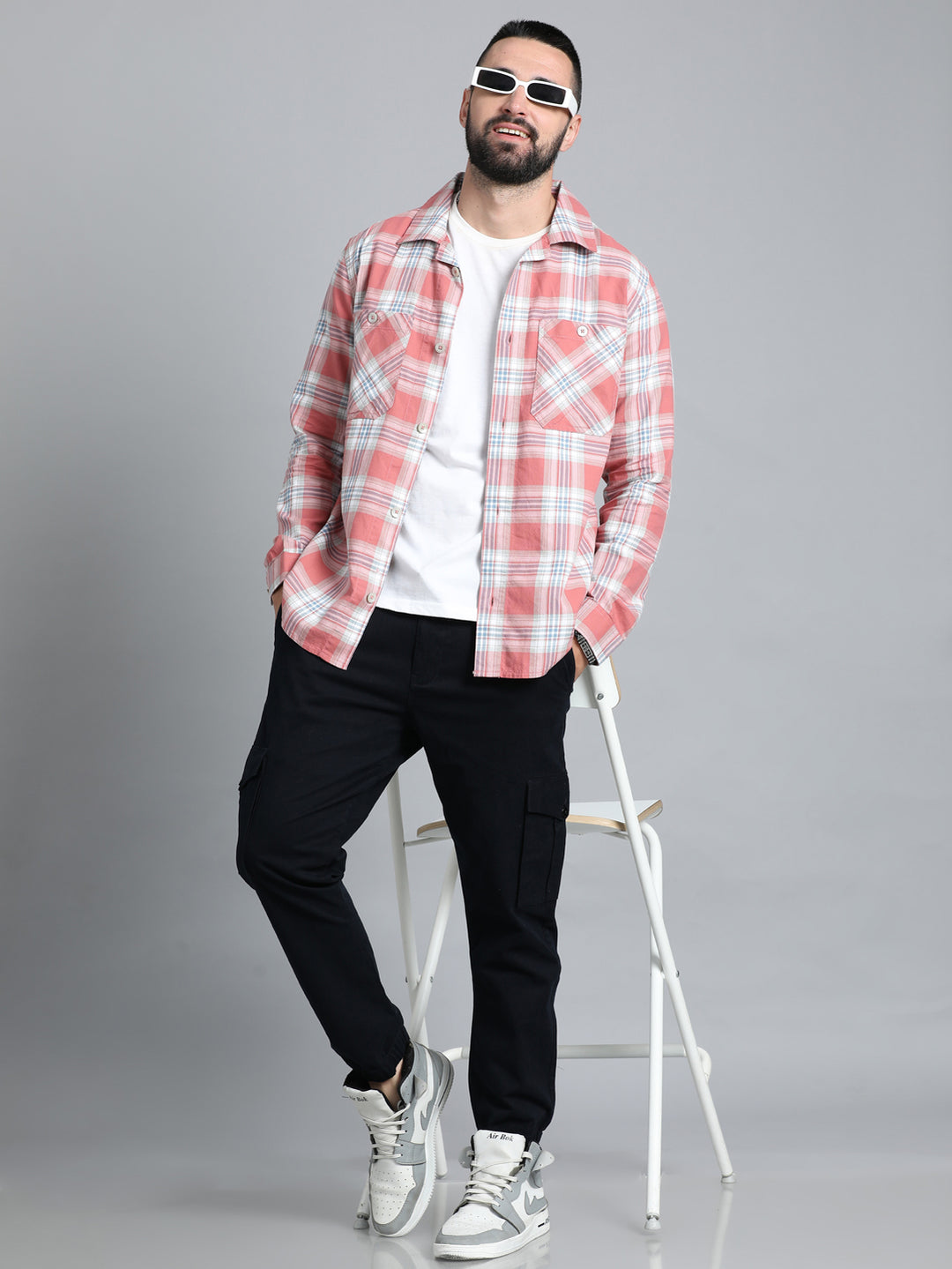 Navy Blue Cargo Pant Chinos Bushirt