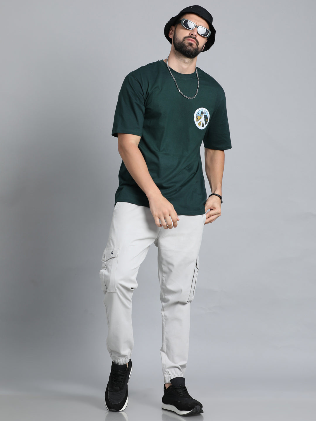 Pastel Grey Cargo Pant Chinos Bushirt