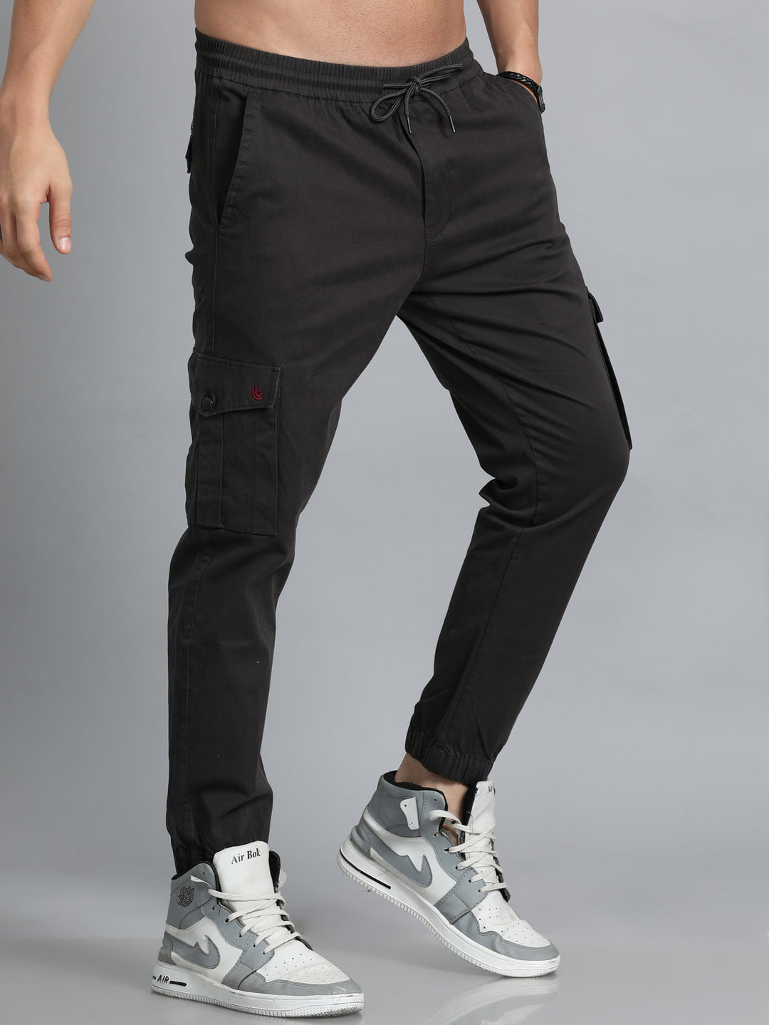 Charcoal Grey Cargo Pant Chinos Bushirt