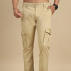Satin Beige Cargo pant Chinos Bushirt
