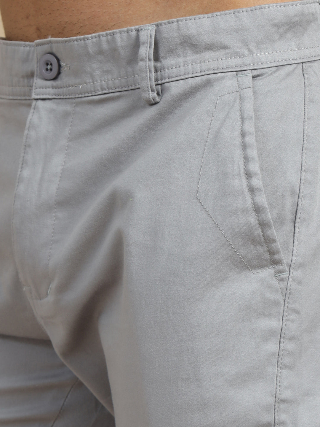 Satin Stone Grey Cargo Pant Chinos Bushirt