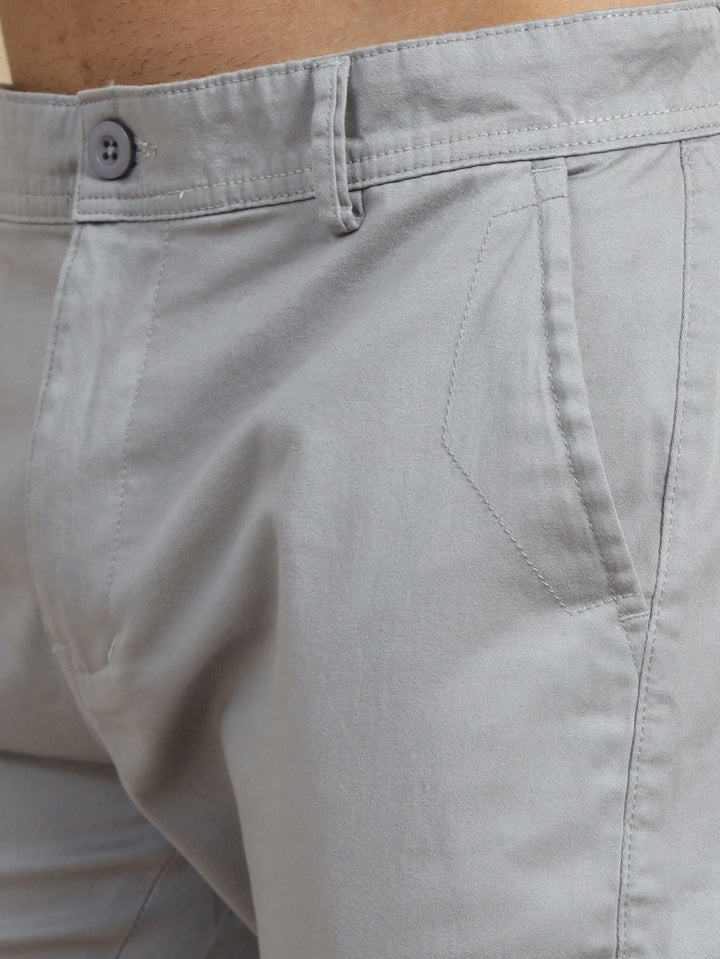 Satin Stone Grey Cargo Pant Chinos Bushirt