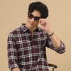 Plaid Fusion Tuscan Red Checks Shirt Checks Shirt Bushirt
