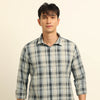 Cream Regular Fit Check Shirt Checks Shirt Bushirt