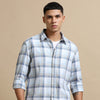 Light Blue Checks Regular Fit Shirt Checks Shirt Bushirt