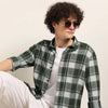 Olive Checks Regular Fit Shirt Checks Shirt Bushirt