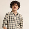 Beige Checks Regular Fit Shirt Checks Shirt Bushirt