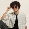 Ivory Regular Fit Check Shirt Bushirt