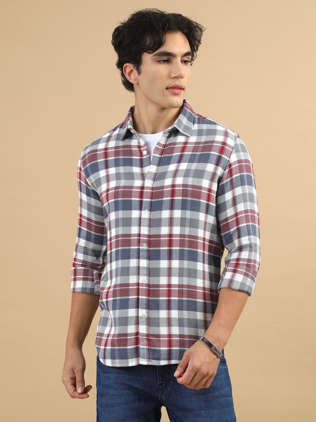 Imperial Red Classic Checks Shirt Checks Shirt Bushirt