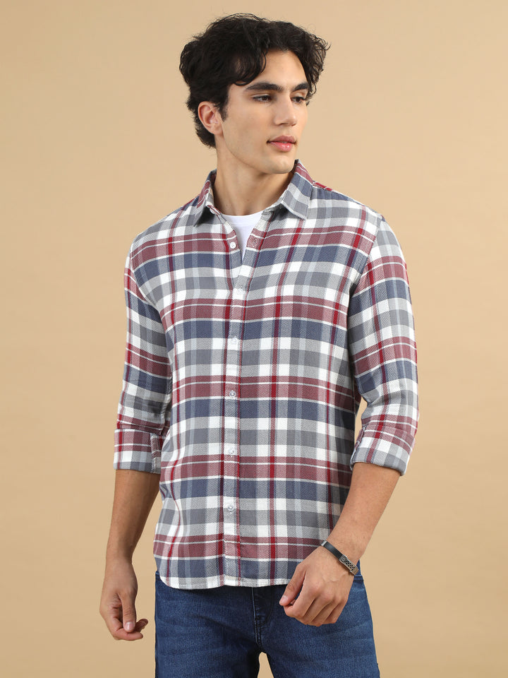 Imperial Red Classic Checks Shirt Checks Shirt Bushirt