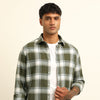 Mint Green Regular Fit Check Shirt Checks Shirt Bushirt