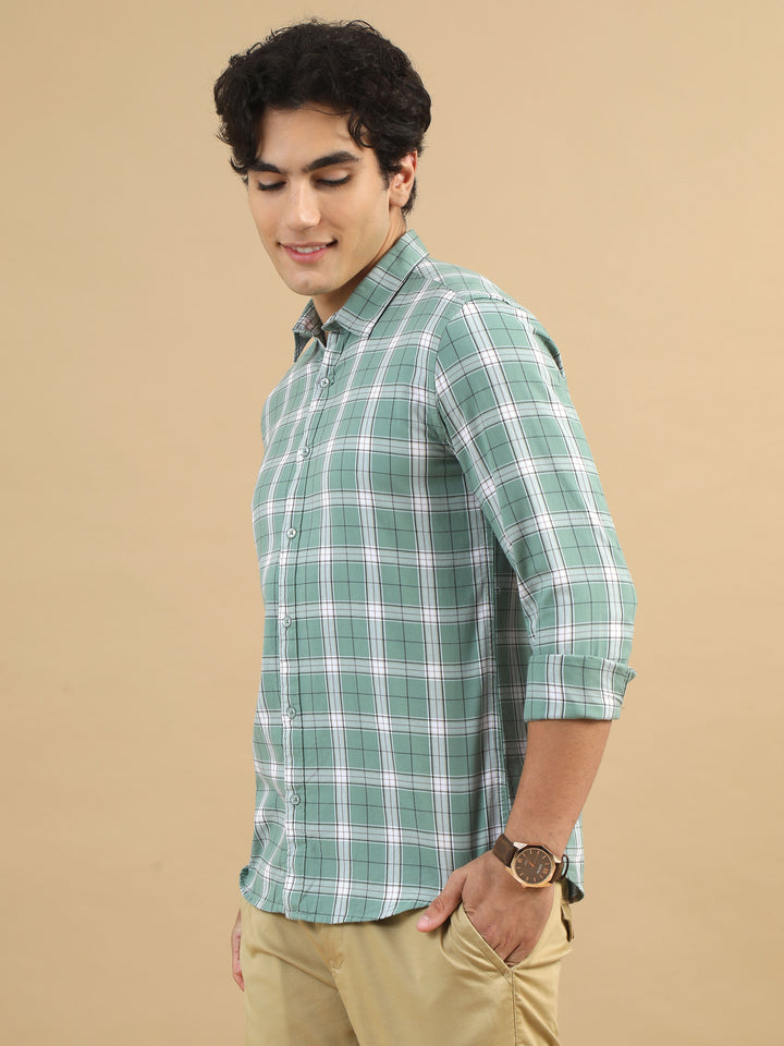 Bold Blocks Laurel Green Checks Shirt Checks Shirt Bushirt