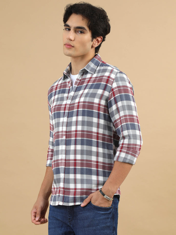 Imperial Red Classic Checks Shirt Checks Shirt Bushirt