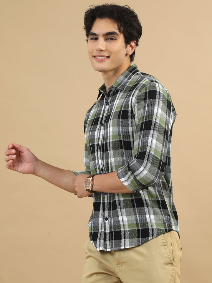 Plaid Pursuits Moss Green Checks Shirt Checks Shirt Bushirt