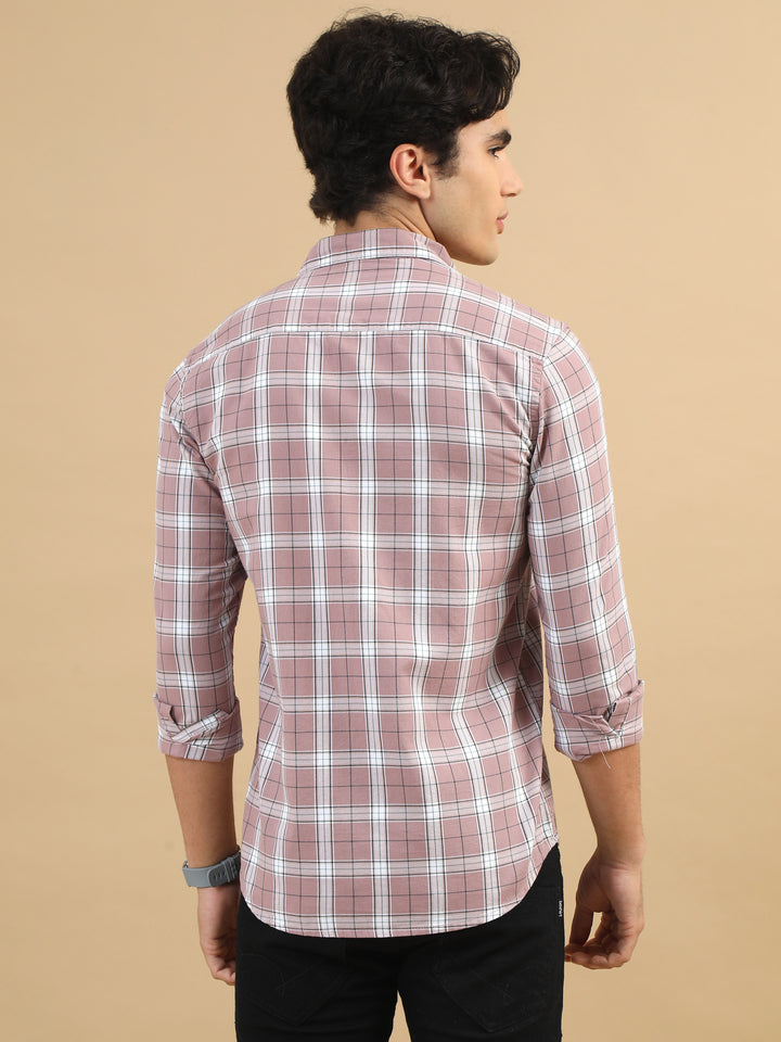 Bold Blocks Light Taupe Checks Shirt Checks Shirt Bushirt