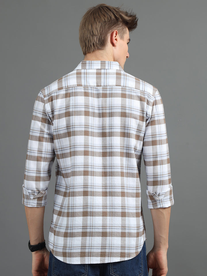 Static Brown Checks Shirt Checks Shirt Bushirt