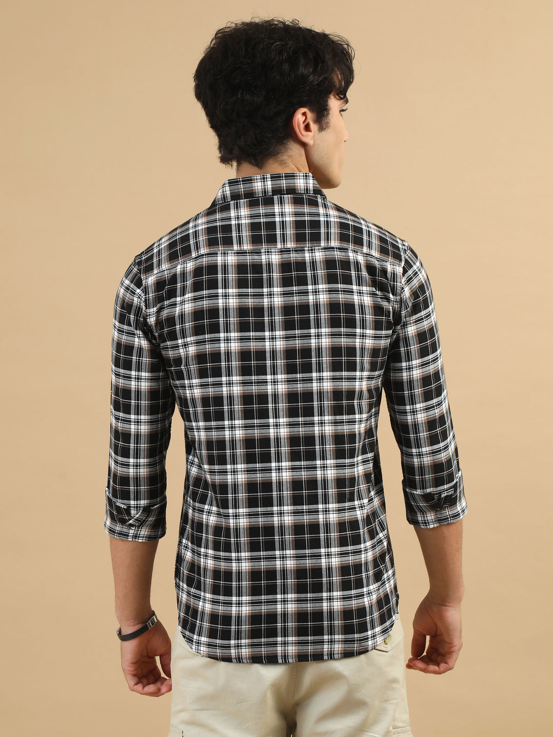Bold Grids Black Checks Shirt Checks Shirt Bushirt