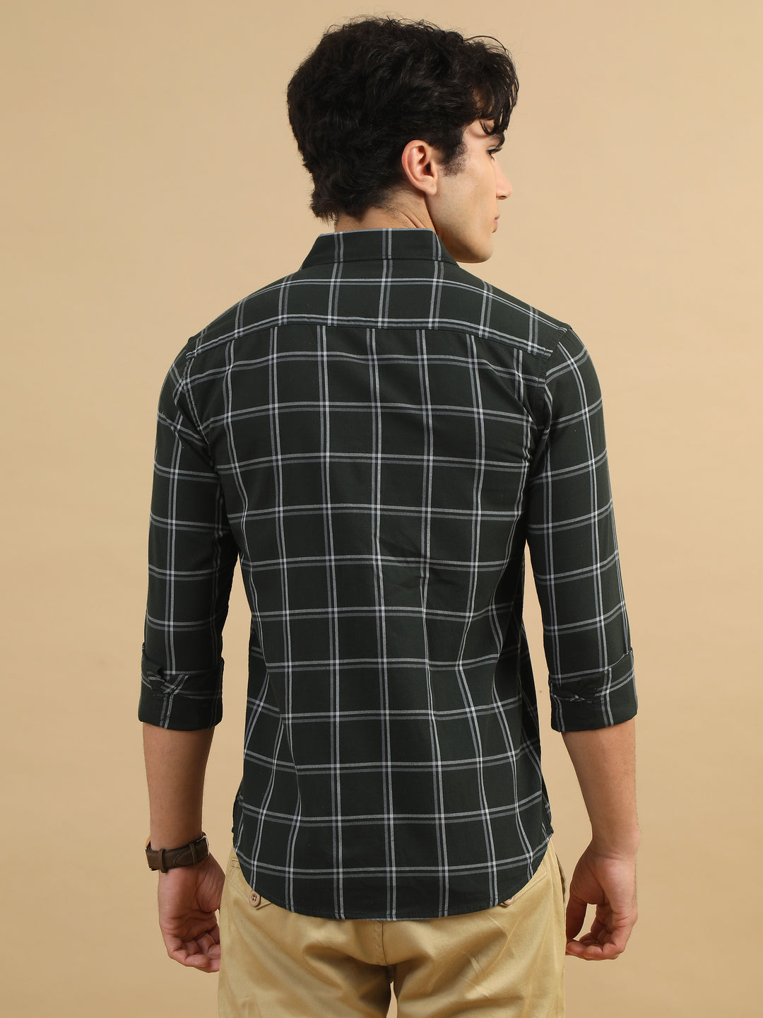 Savvy Squares Rifle Green Checks Shirt Checks Shirt Bushirt