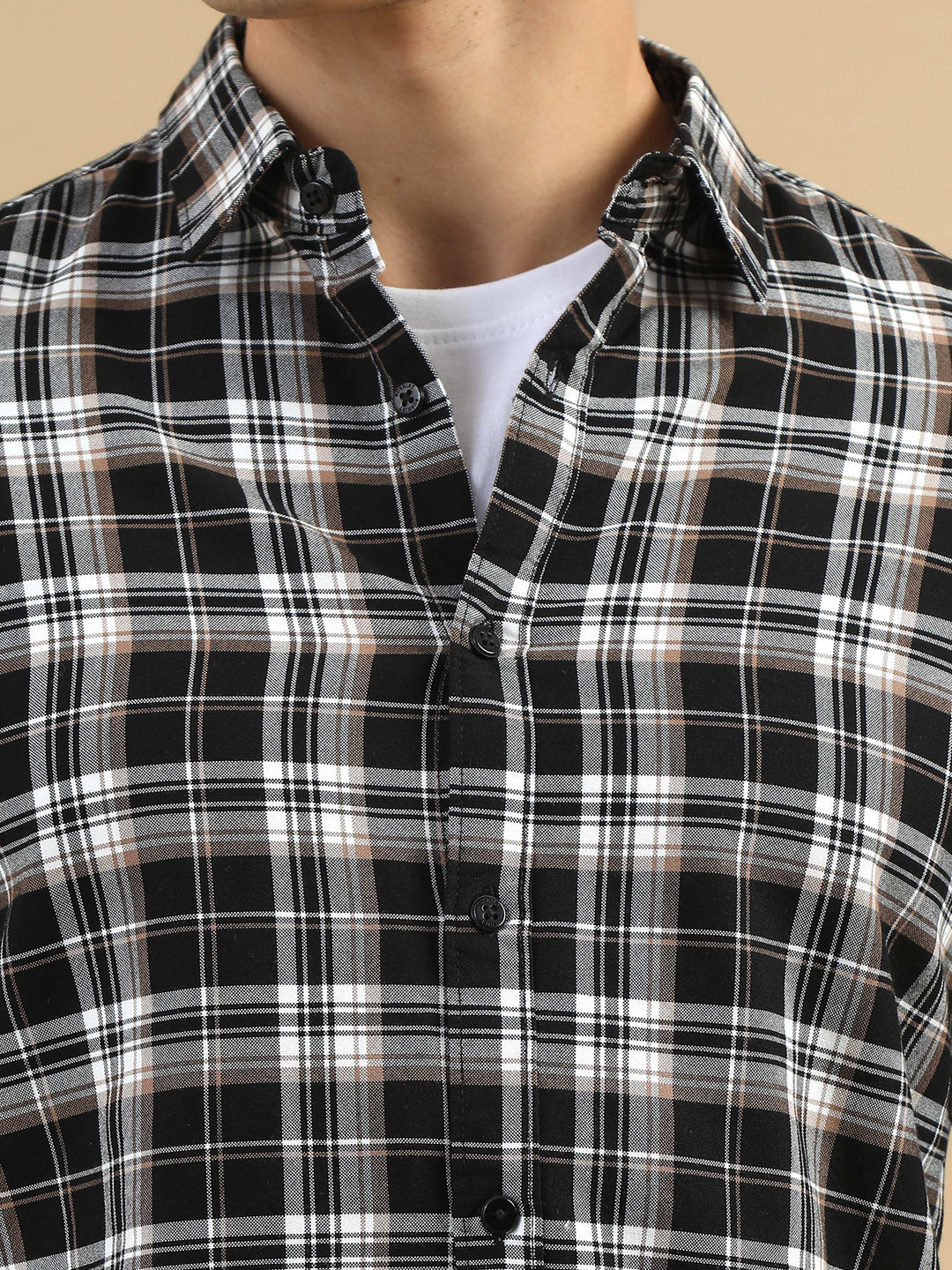 Bold Grids Black Checks Shirt Checks Shirt Bushirt