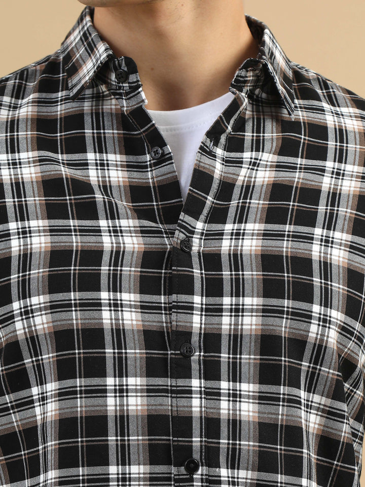 Bold Grids Black Checks Shirt Checks Shirt Bushirt