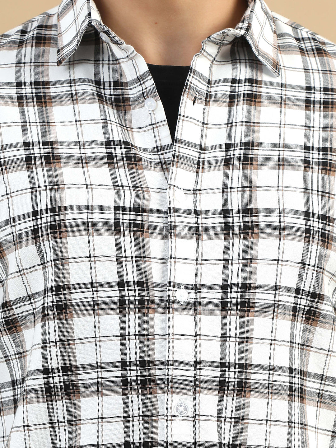 Bold Grids White Checks Shirt Checks Shirt Bushirt