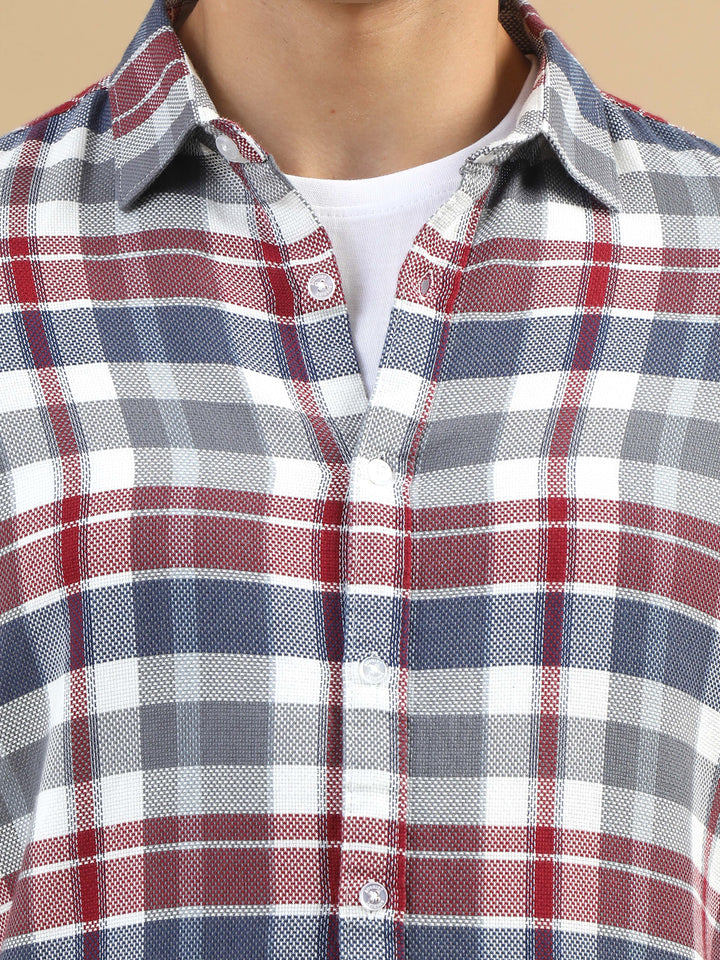 Imperial Red Classic Checks Shirt Checks Shirt Bushirt