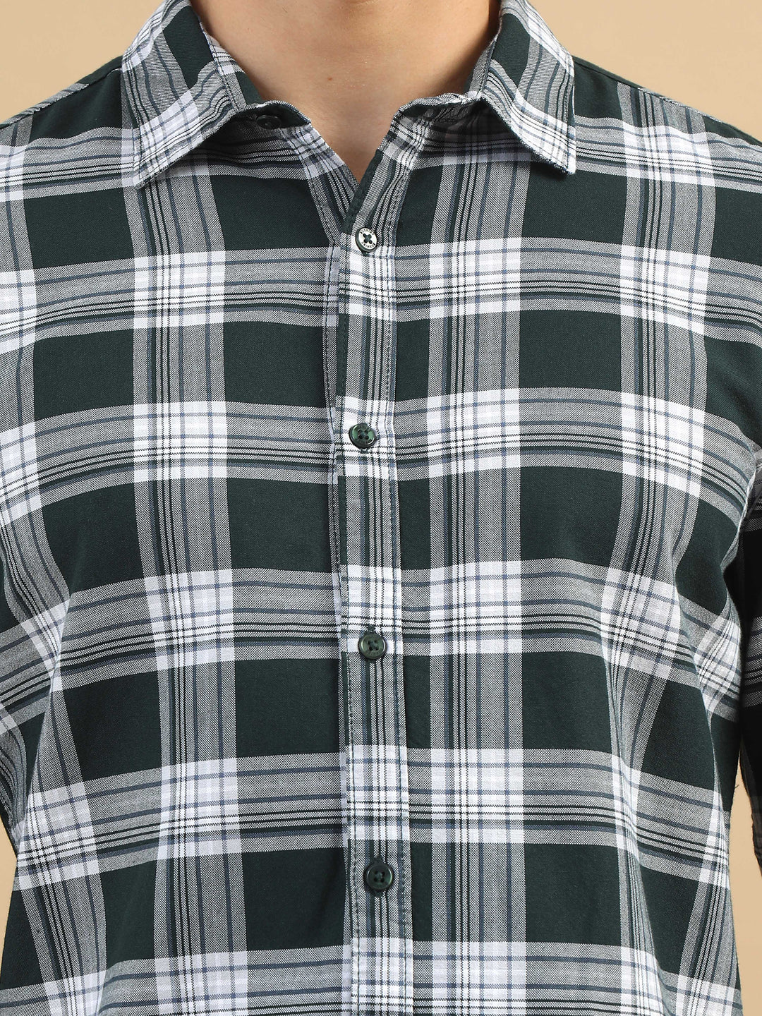 Urban Grid Dark Green Checks Shirt Checks Shirt Bushirt