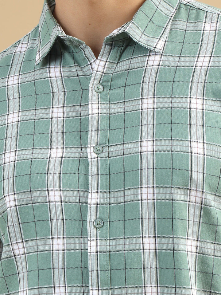 Bold Blocks Laurel Green Checks Shirt Checks Shirt Bushirt