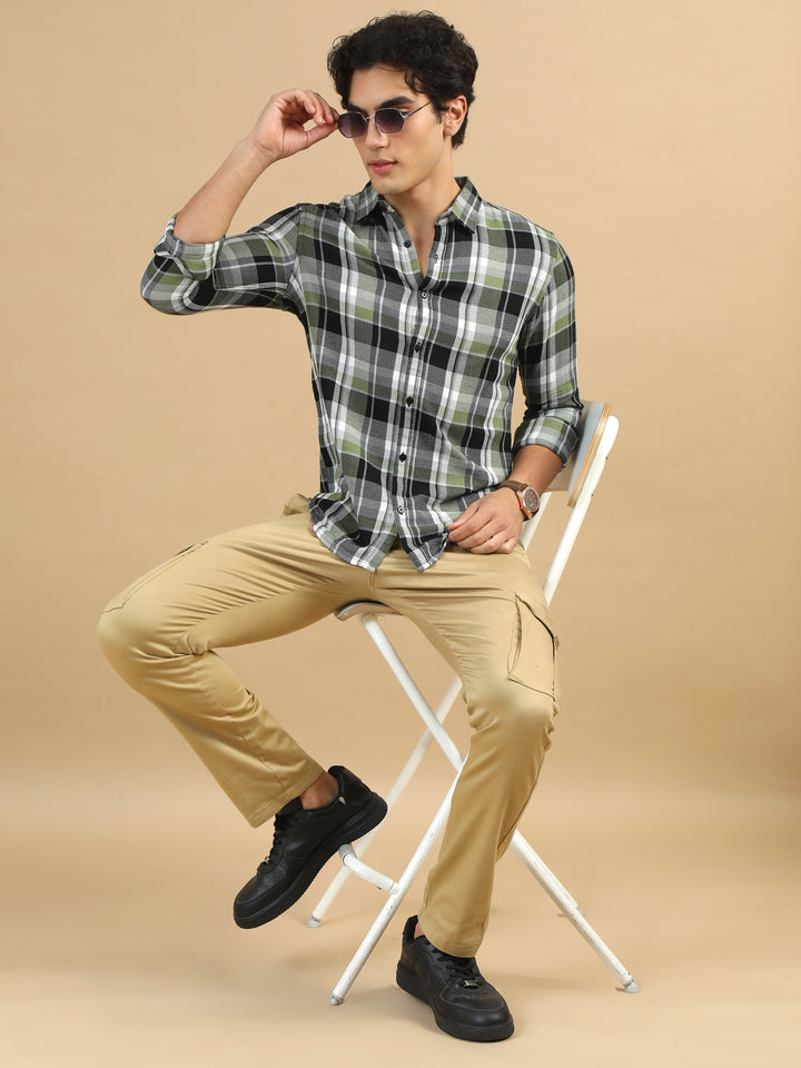 Plaid Pursuits Moss Green Checks Shirt Checks Shirt Bushirt