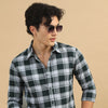 Urban Grid Dark Green Checks Shirt Checks Shirt Bushirt