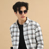 Bold Grids White Checks Shirt Checks Shirt Bushirt