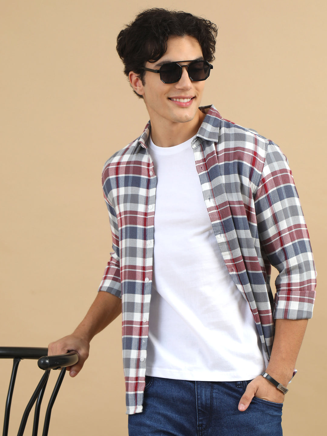 Imperial Red Classic Checks Shirt Checks Shirt Bushirt