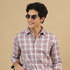 Bold Blocks Light Taupe Checks Shirt Checks Shirt Bushirt