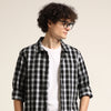 Black Checks Regular Fit Shirt Checks Shirt Bushirt