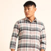 Taupe Regular Fit Check Shirt Checks Shirt Bushirt