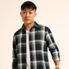 Dark Green Regular Fit Check Shirt Checks Shirt Bushirt