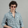 Urban Blue Cargo Checks Shirt Checks Shirt Bushirt