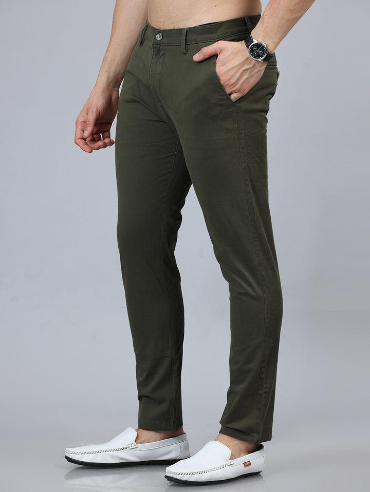 Fringe Pine Green Solid Chinos Chinos Bushirt