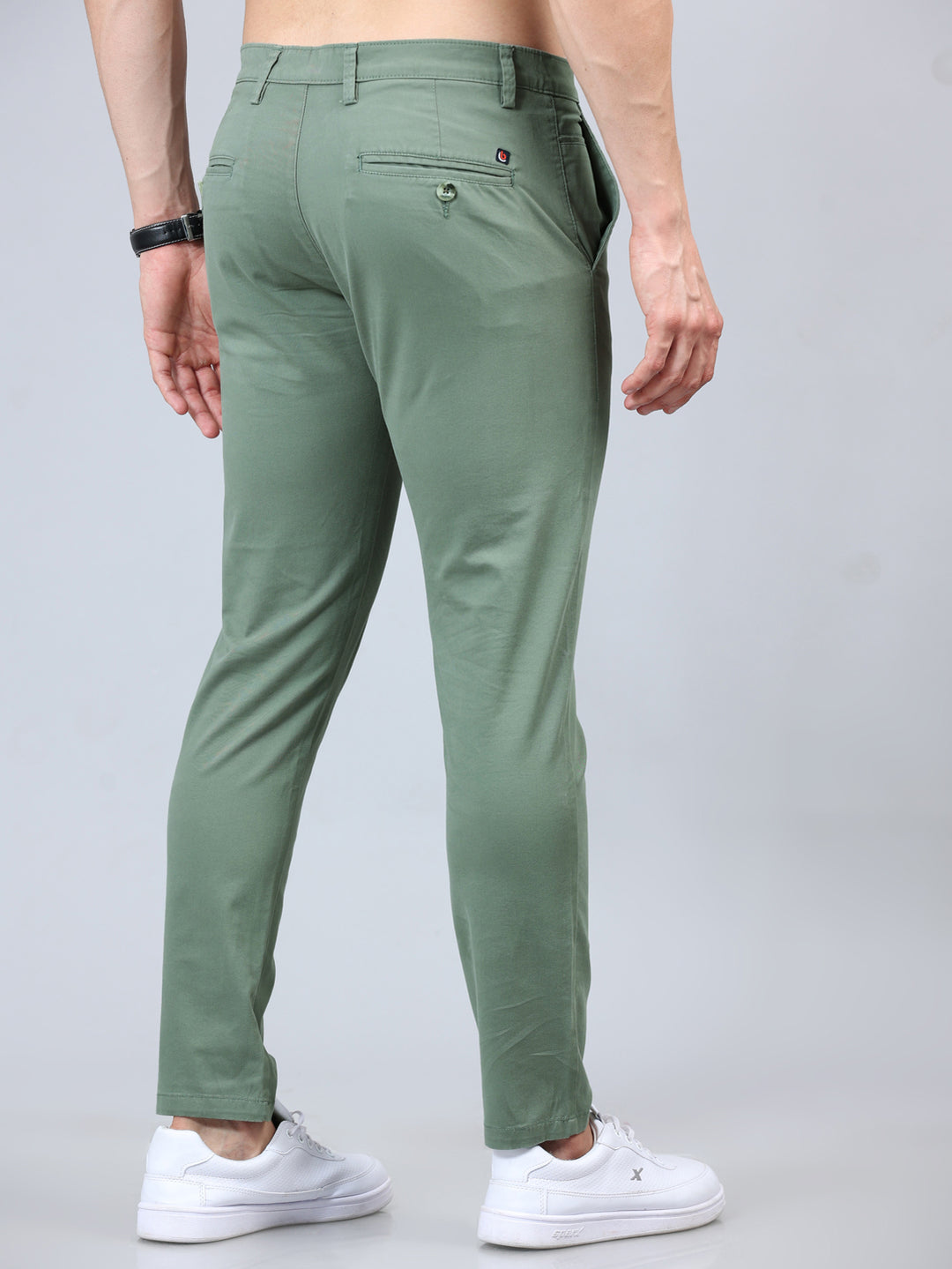 Fringe Sage Green Solid Chinos Chinos Bushirt