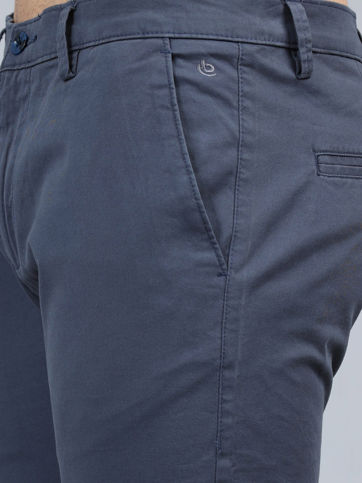 Fringe Spruce Blue Solid Chinos Chinos Bushirt