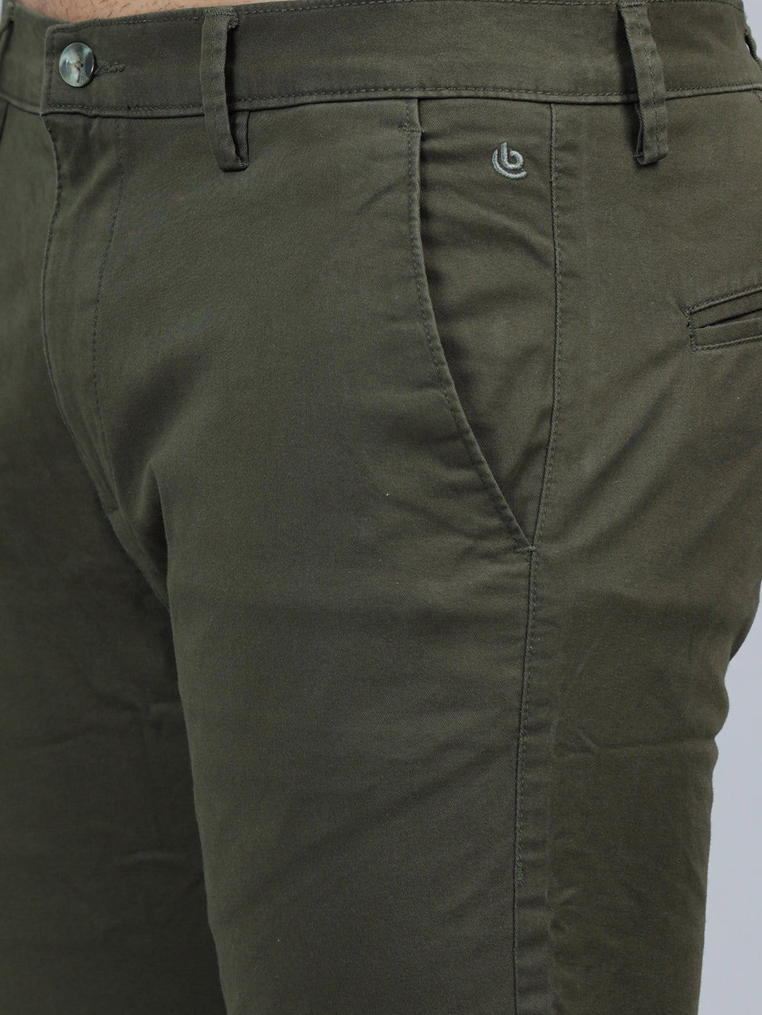 Fringe Pine Green Solid Chinos Chinos Bushirt