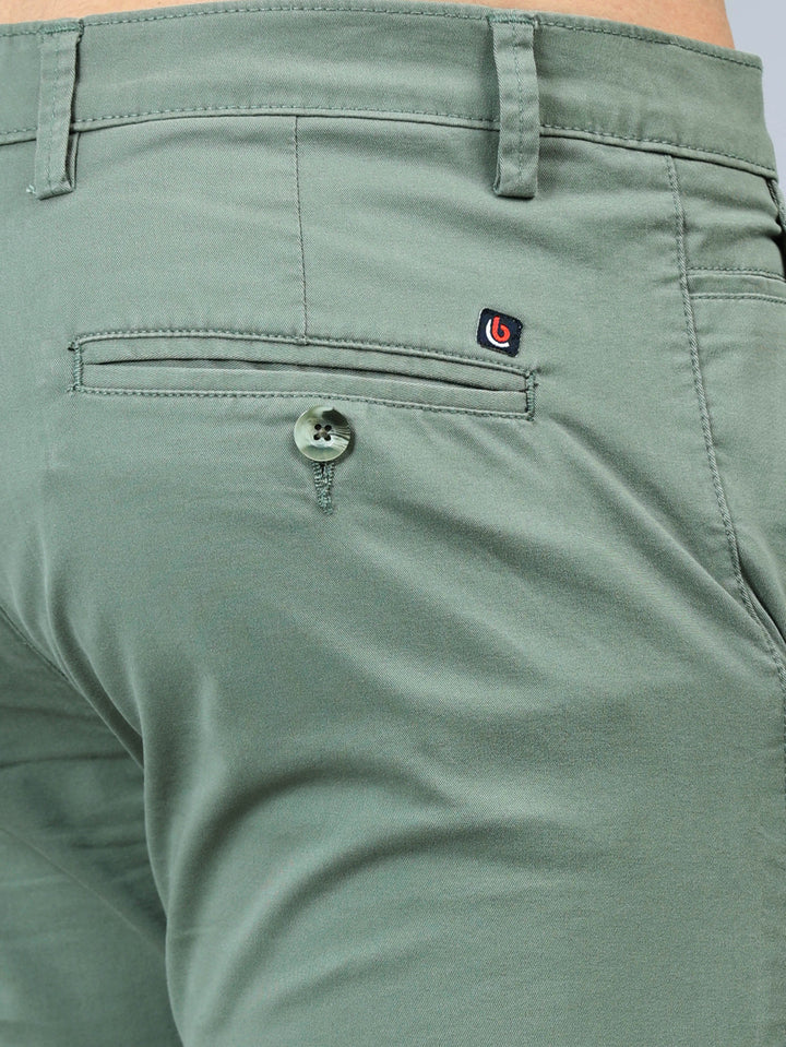 Fringe Sage Green Solid Chinos Chinos Bushirt